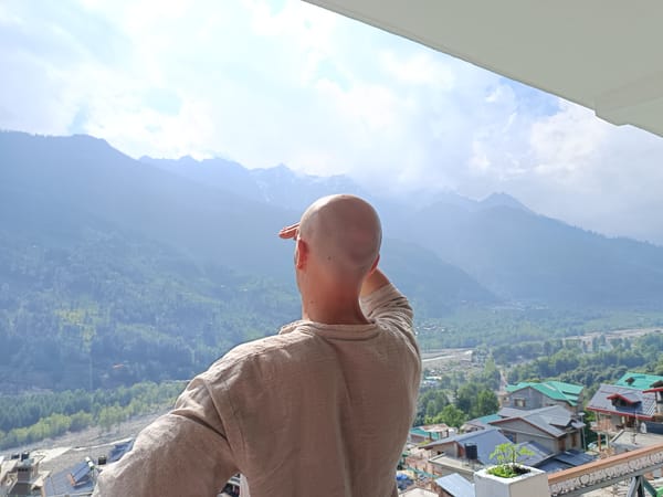 Morning life unfolds in Himalayan village of Vashisht