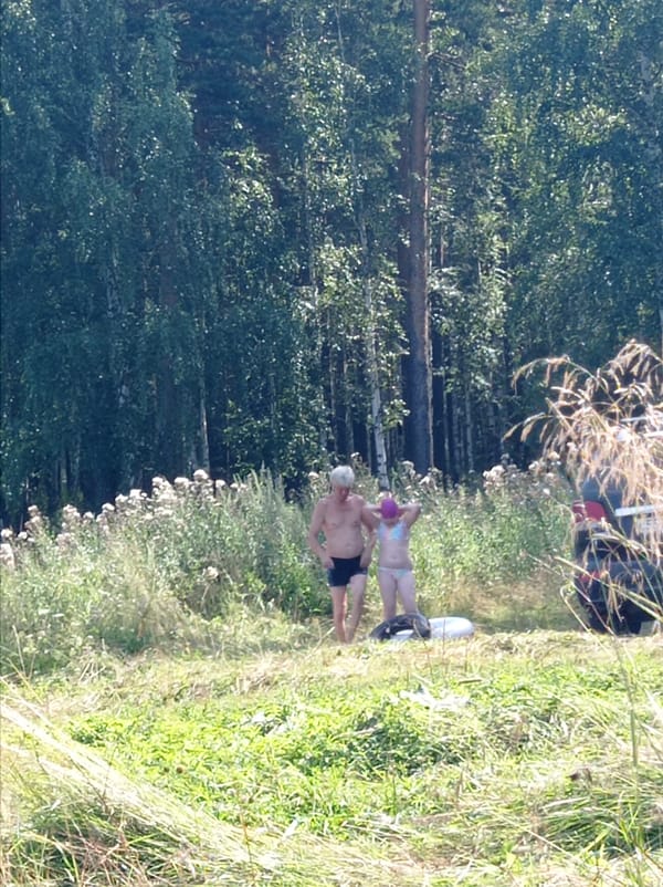 Summer day at a lake outside Degtyarsk, Russia