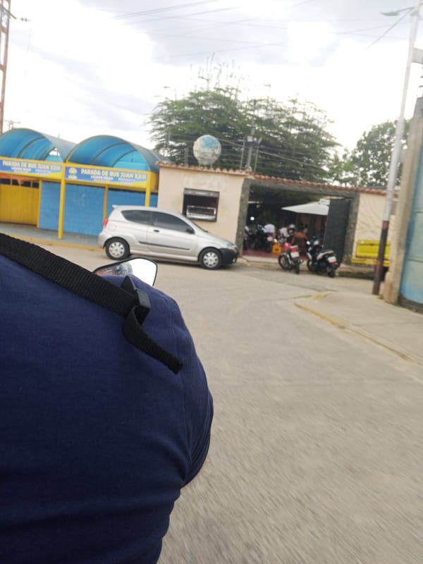 Street scenes documented from motorcycle in Tinaquillo, Venezuela