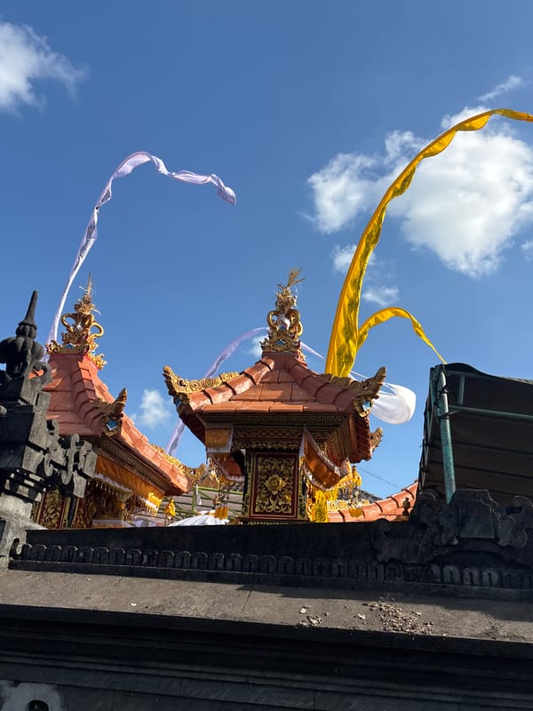 Morning scenes captured around Tabanan temples and roads