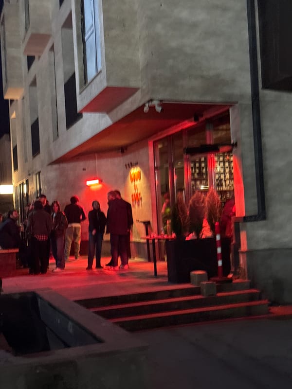 Evening gathering at Tbilisi bar draws crowds