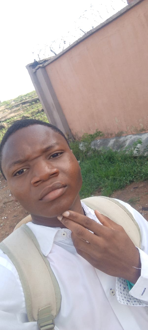 Young man takes morning selfies in Suleja, Nigeria