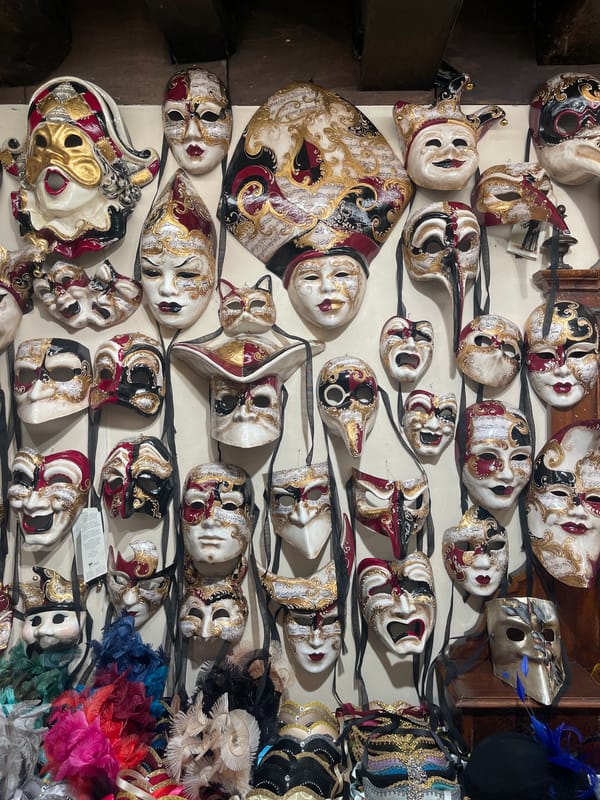 Tourist captures everyday Venice scenes: canals, masks, gondolas, shops