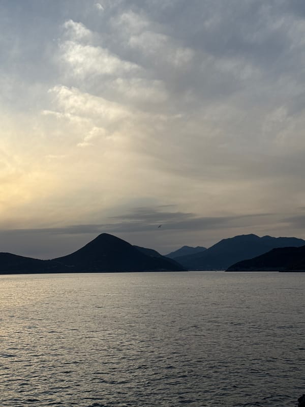 Sunset gathering documented on Montenegro's Luštica Peninsula coastline