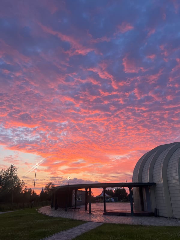Striking sunset over a Gubakha park, captured from multiple angles