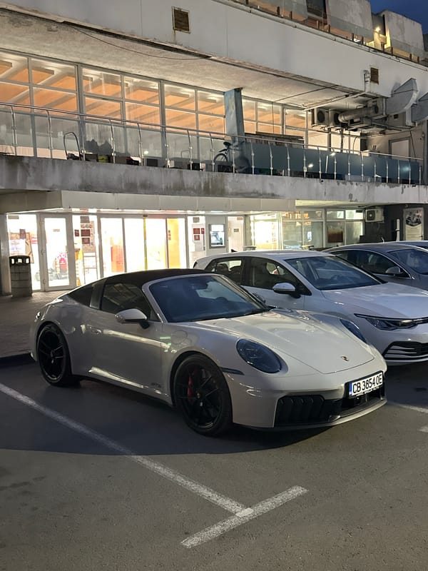 White Porsche spotted at multiple Varna parking locations
