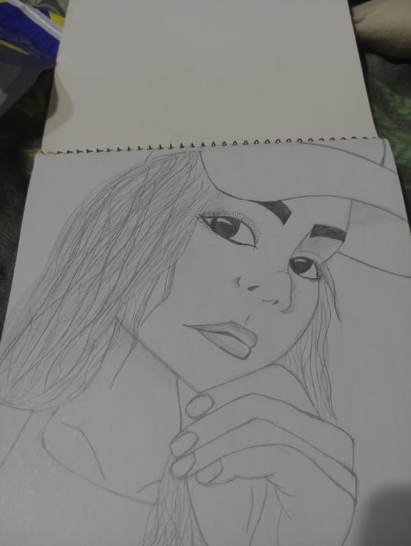 Pencil portrait sketches from a sketchbook session in Nurabad