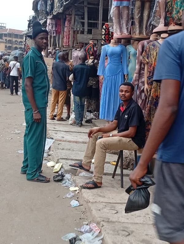 Daily life captured at busy Fegge marketplace in Nigeria