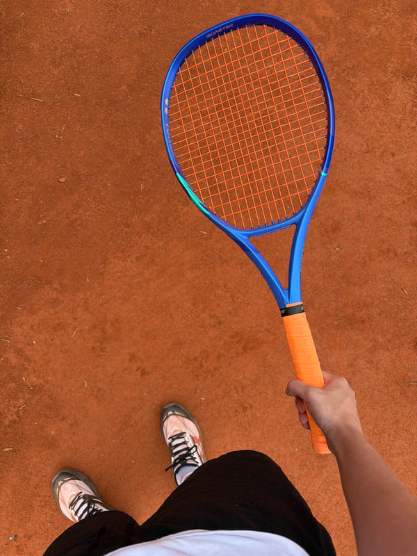 Tennis player spotted on red clay court in Belgrade
