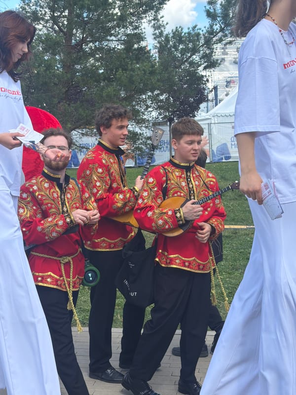 Street performers, craft workshops, and a drone exhibit at a public festival