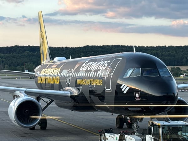 Evening scenes at Zurich Airport, planes and passengers in transit