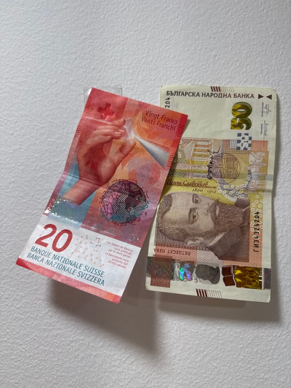 Witness documents currency, mug, and cloudy sky in 12-minute span