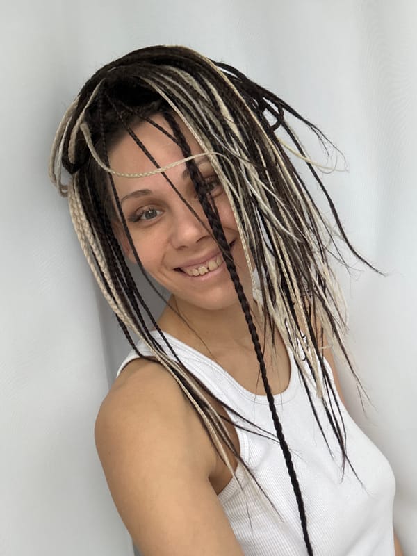 Woman photographed on white surface in Rusanovo, Russia