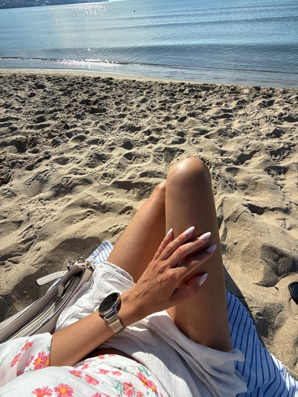 Lazy morning on the Black Sea beach in Nesebar