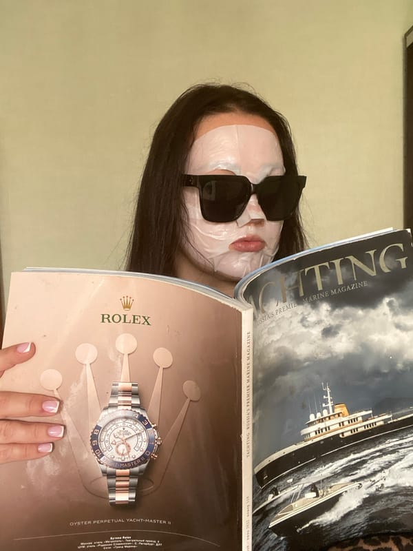 Morning spa routine documented in Sochi luxury apartment setting