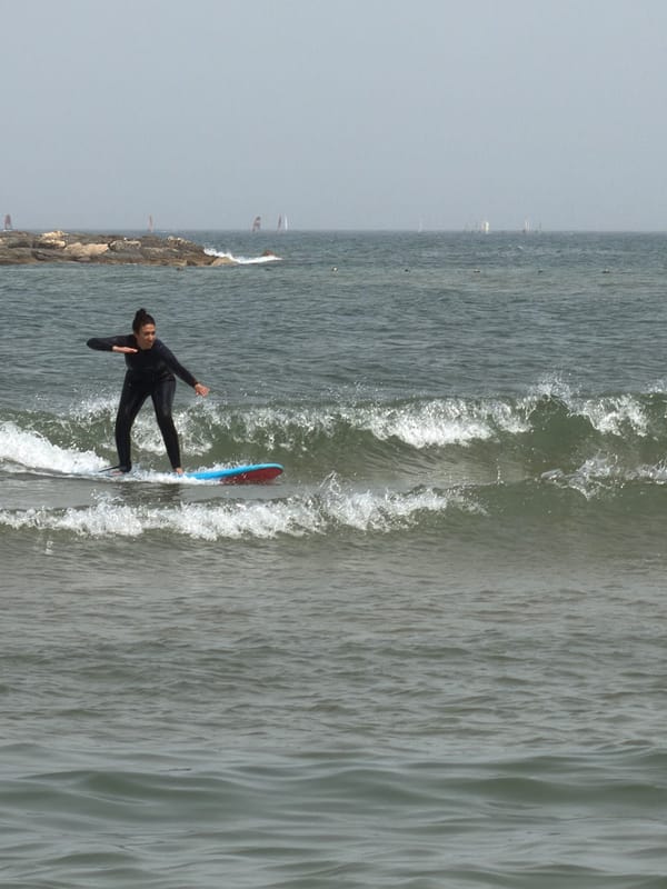 Morning water sports activity observed off Tel Aviv coast