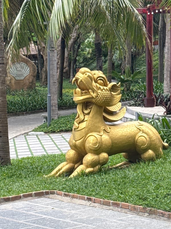 Tourist documents morning journey through Nha Trang beachfront resort
