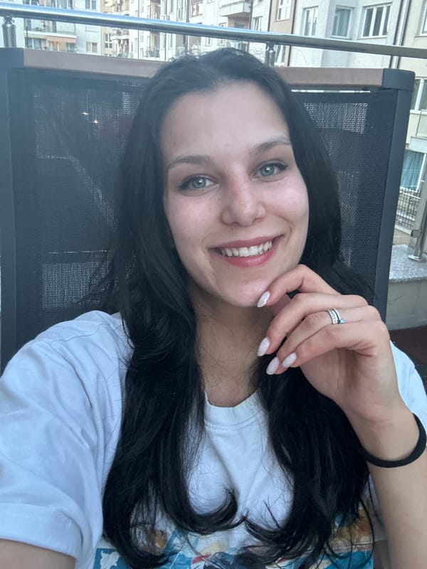 Casual outdoor moment captured in Sofia involving young woman