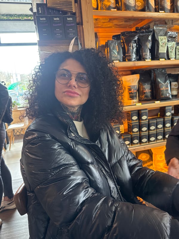 Morning cafe scene captured in Kardzhali, Bulgaria