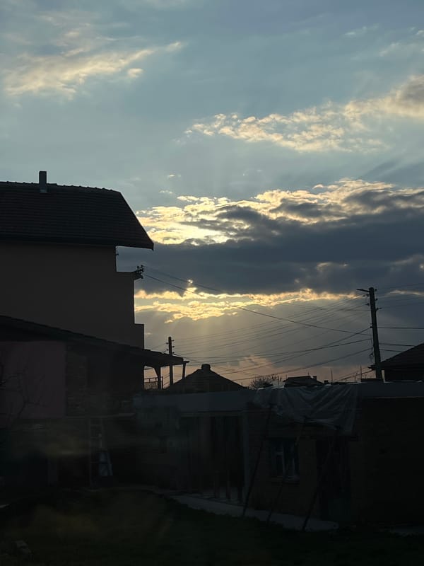 Casual afternoon moments documented in Marten, Bulgaria