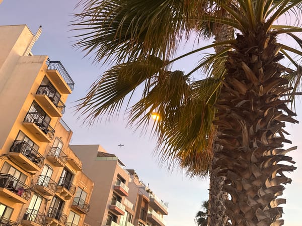 Coastal city scenes captured during evening twilight hour
