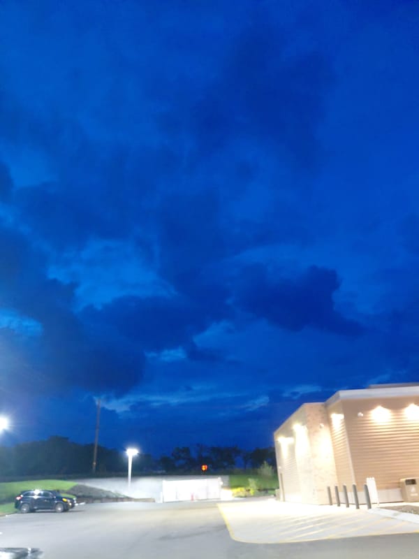 Overcast evening outside a lit building in Nicholasville, KY