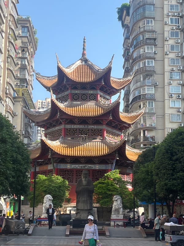 Traditional pagoda documented in Jiangjin urban landscape