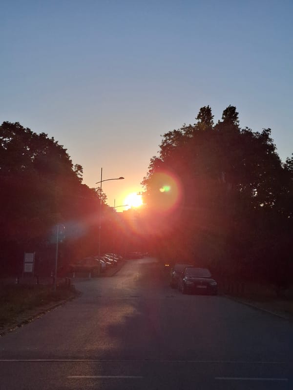 Sunset captured on Novi Sad street May 3rd