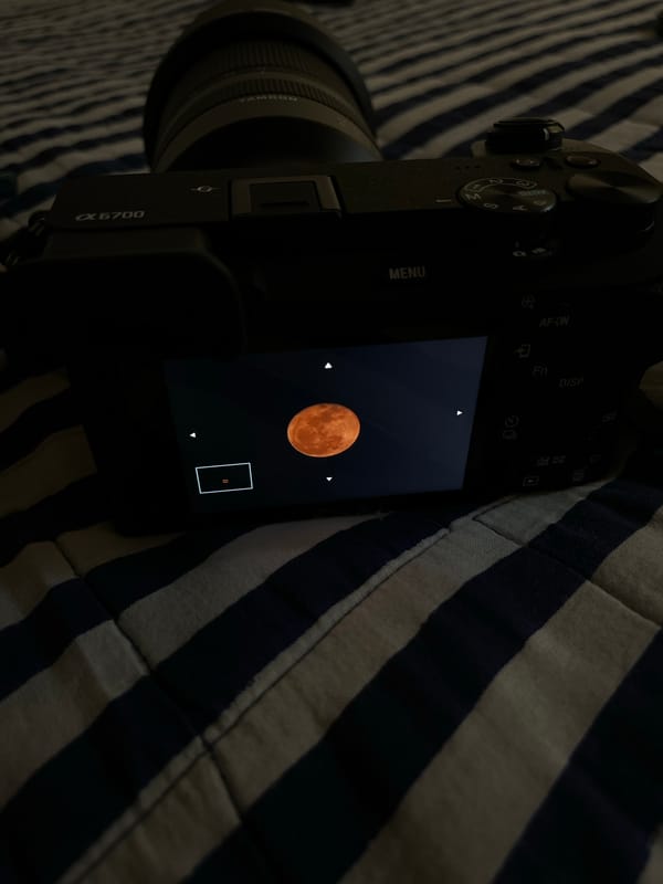 Sony camera photographed displaying image on striped surface in Mexico