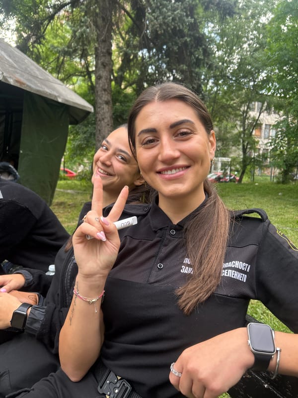 Bulgarian service personnel take photo break in Sofia
