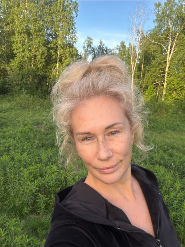 Woman documents evening nature walk in Mars, Russia