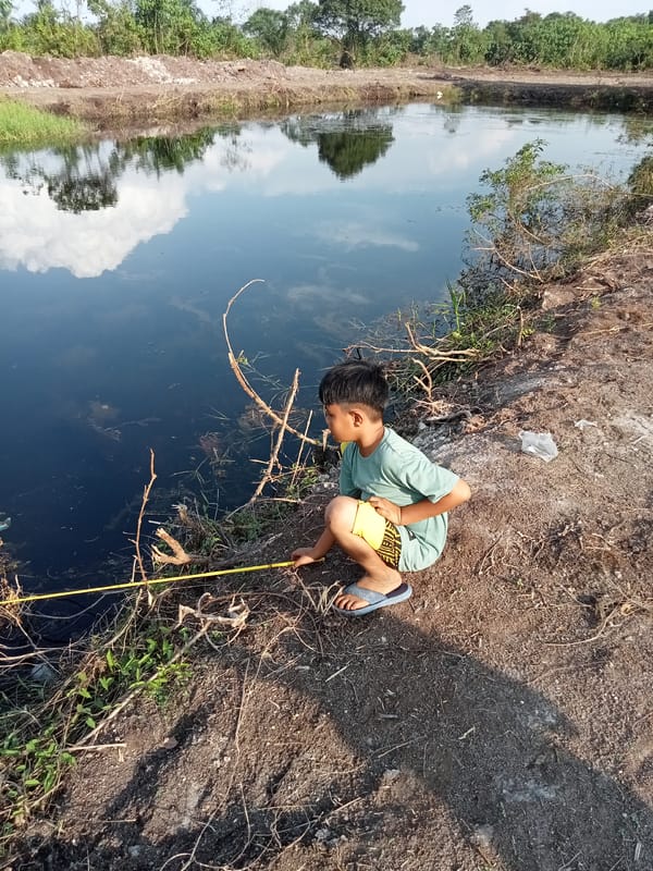 Quiet moment at the water's edge in Teluk Kenidai