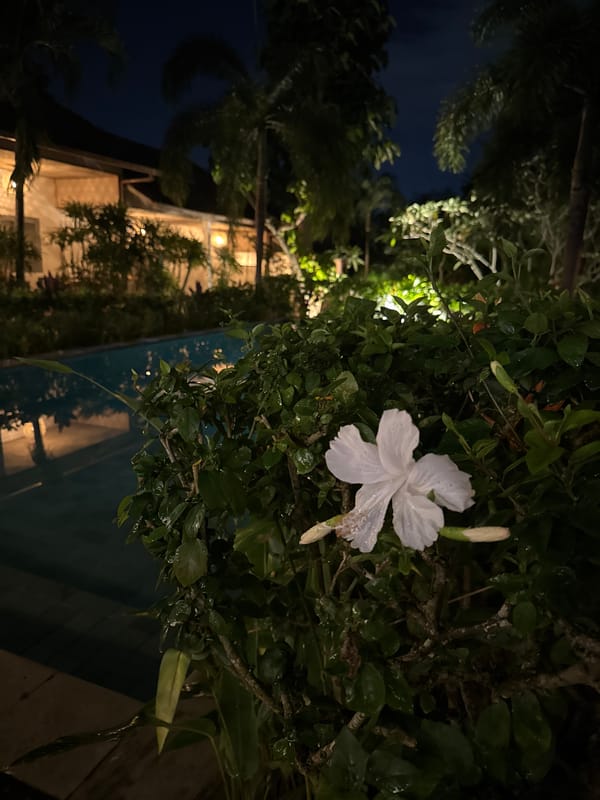 Evening resort visit documented in Kuta Selatan, Indonesia