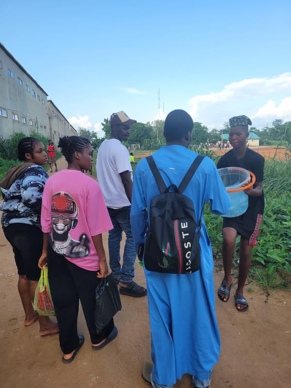 Pickup sports and street life in Egbagu, Nigeria