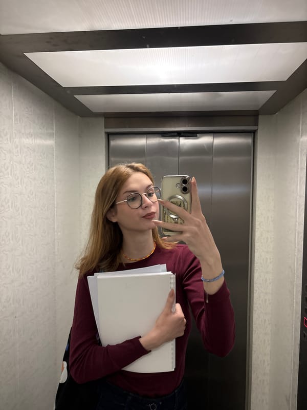 Woman Takes Morning Selfie in Kragujevac Elevator
