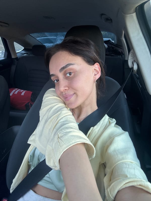 Car ride through Tbilisi traffic on a sunny June afternoon