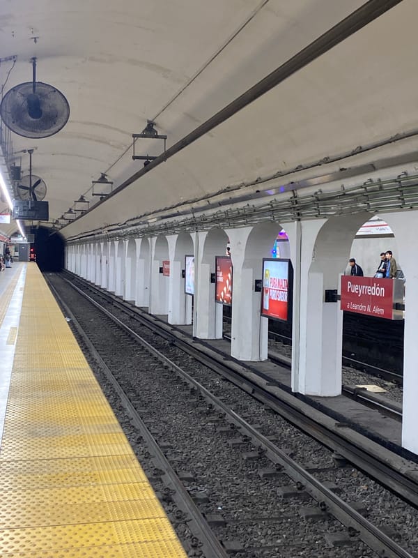Buenos Aires subway station documented during evening commute