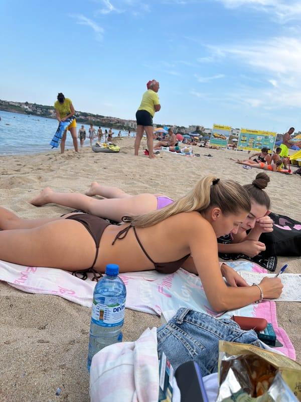 Lazy summer afternoon on Sozopol's beach