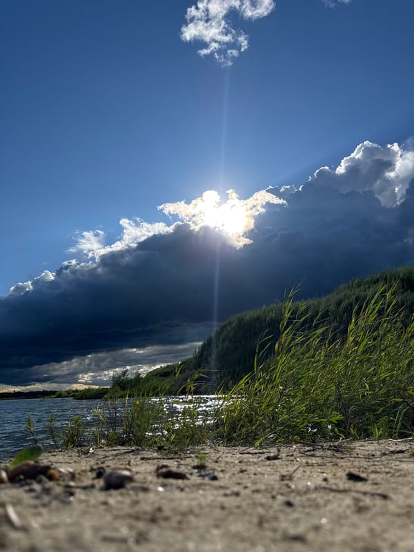 Dramatic skies over a quiet Blagoveshchensk waterfront
