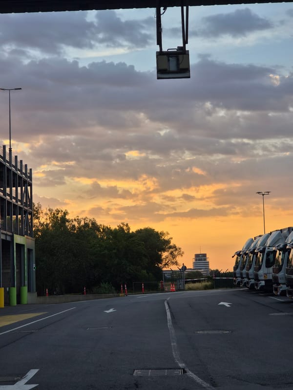 Early morning maintenance work at a Leudelange industrial facility