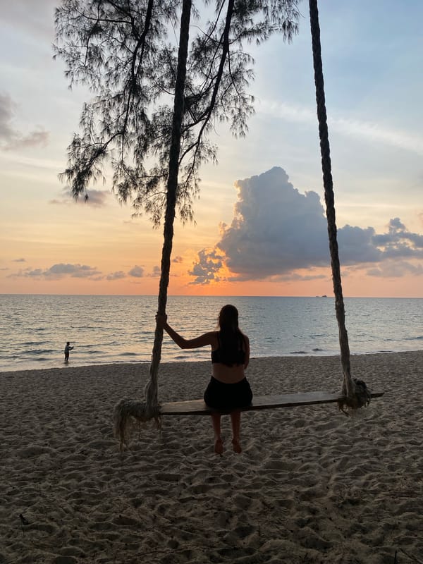 Sunset documented at Choeng Thale beach, Thailand