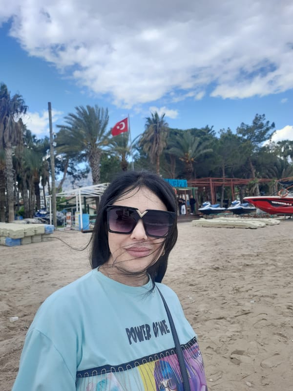 Beach day captured at Kemer Turkey resort