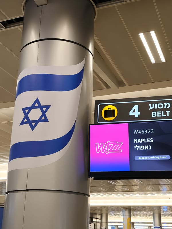 Arrival snapshots from Ben Gurion Airport baggage claim