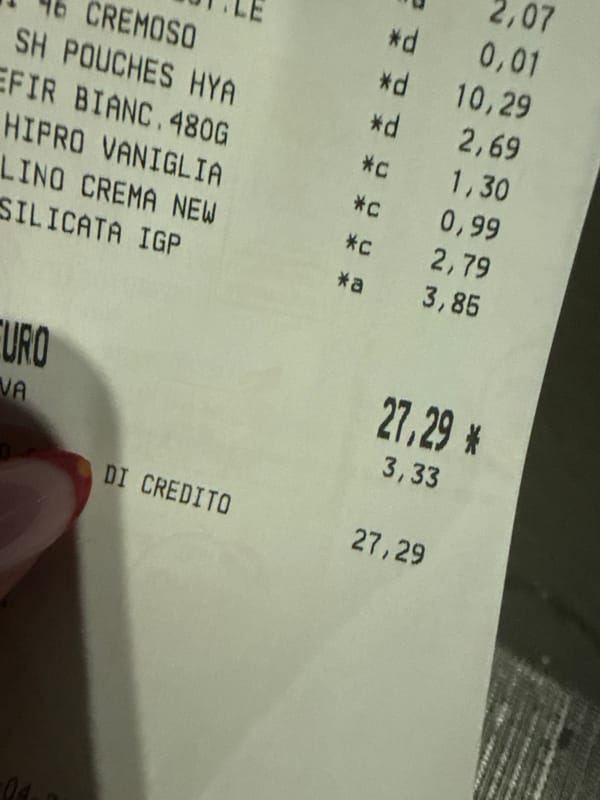 Evening grocery shopping trip completed at Milan supermarket