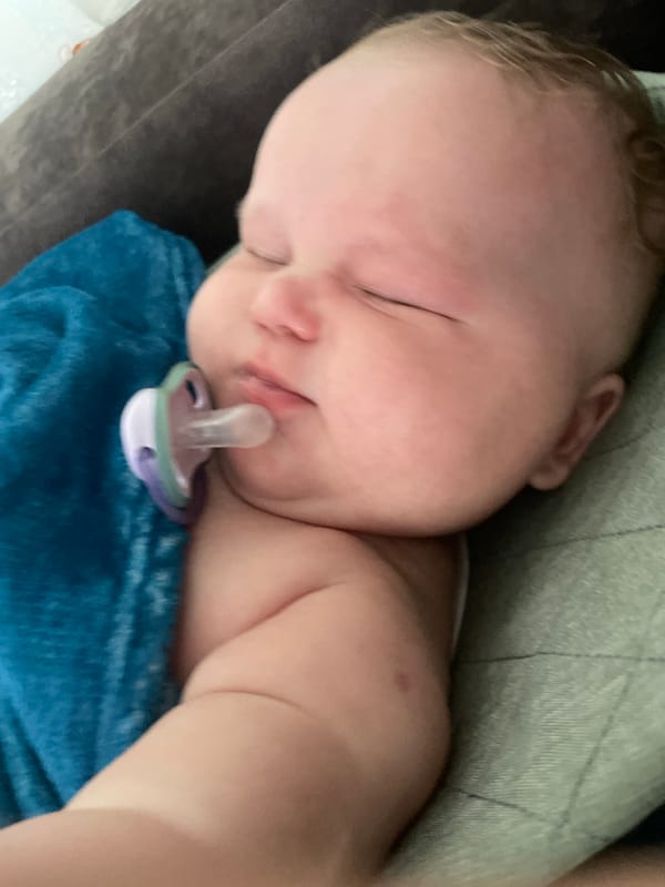 Peaceful moments with a sleeping baby in Stavropol