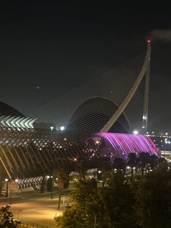 Midnight at Valencia's City of Arts and Sciences
