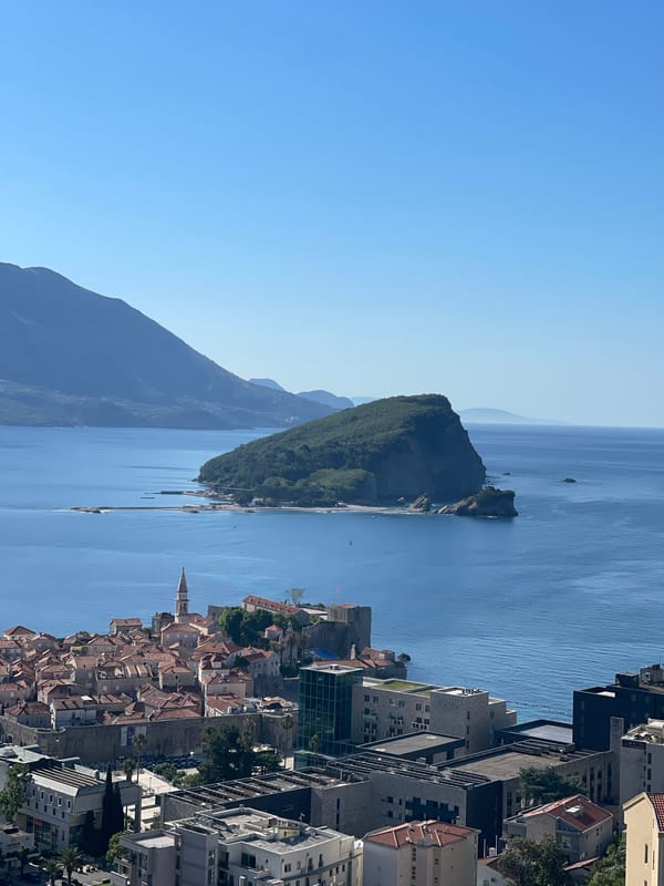 Morning view captured of Budva's historic old town