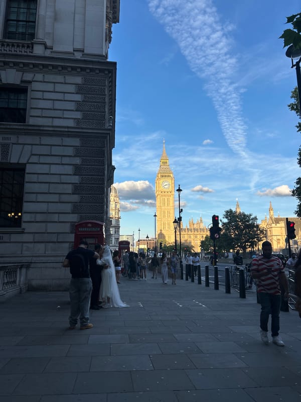 Big Ben on a clear summer evening in Westminster