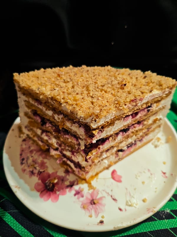 Card game and cake observed during evening gathering