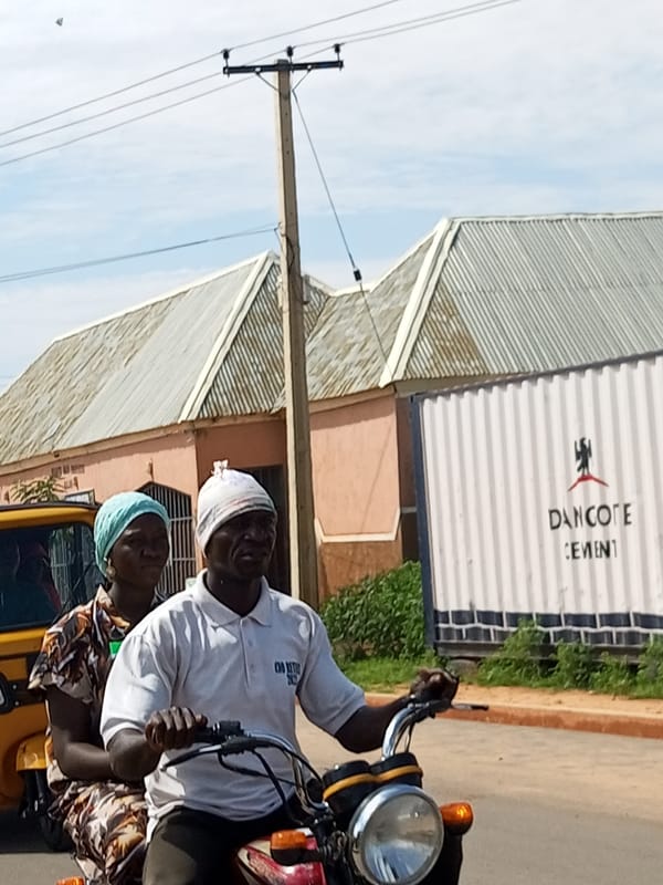 Everyday street life in Tempure, Nigeria